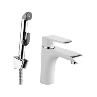 Смеситель для раковины с гигиеническим душем, IDDIS Calipso CALSB00i08, хром